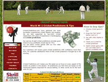 Tablet Screenshot of cricket-predictions.com